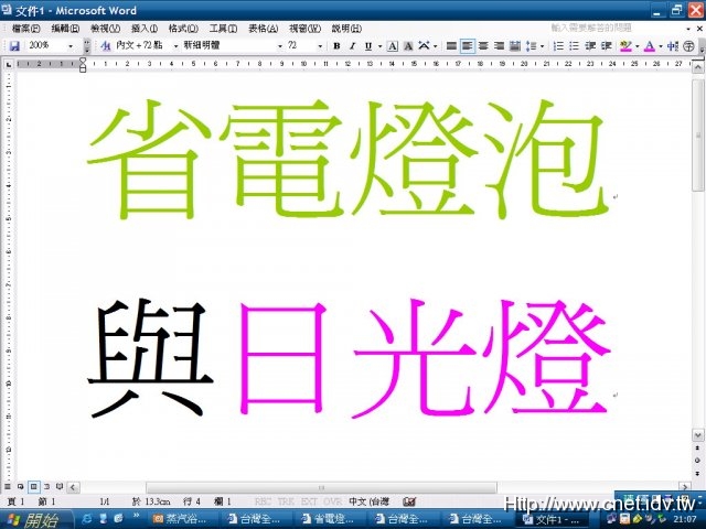 省電燈泡與日光燈